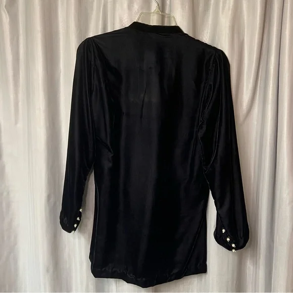 Agha Noor black and gold embroidered Top with Gold and Red Embroidery size S - Picture 2 of 10